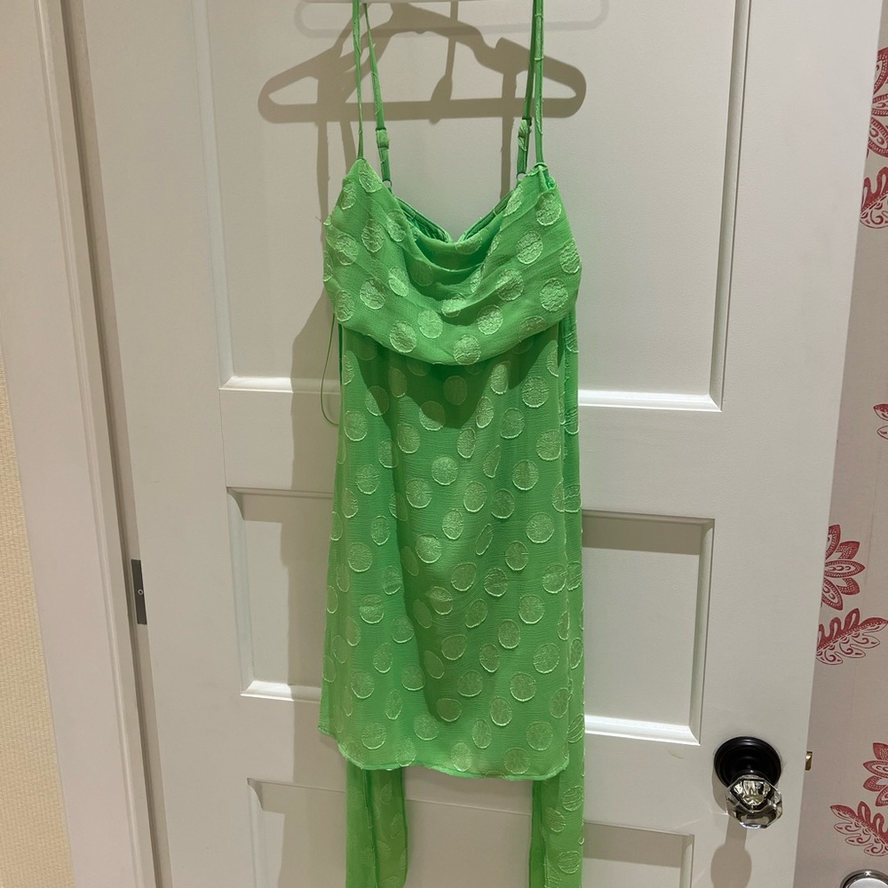 Green dress that ties in the back :)